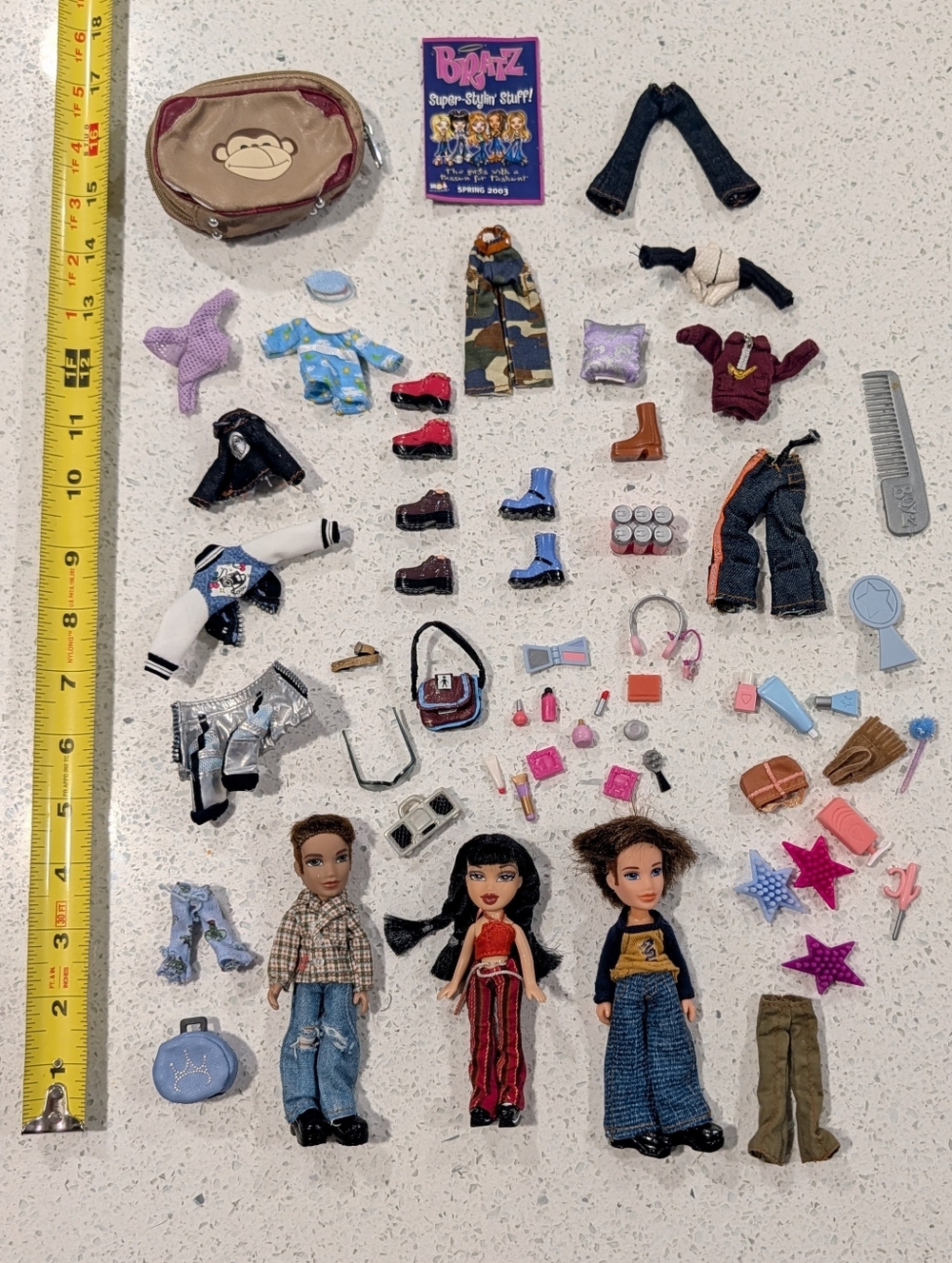 HARD TO FIND HUGE Lot Y2K Lil BRATZ Dolls Jade Koby Dylan SHOES CLOTHES ACCESORY